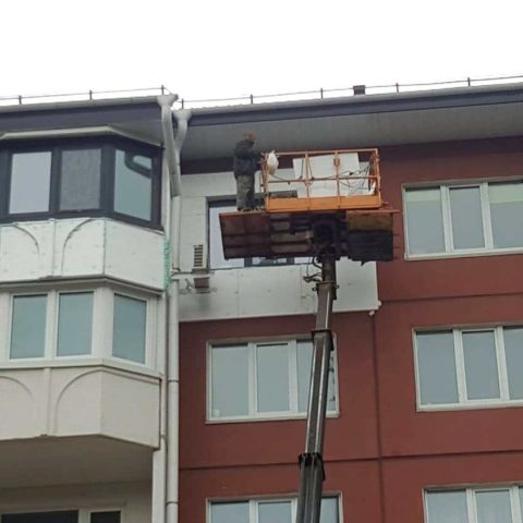 Наружное утепление балконов и фасада квартиры, ул. Нейбута 137
